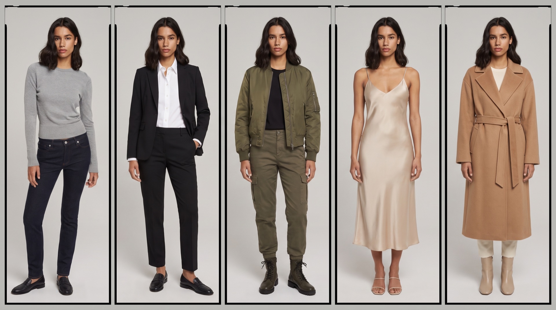 the same you, five ways — one photo, five outfits
